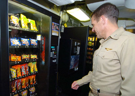 Photograph from the Navy Cash kickoff aboard the USS George Washington